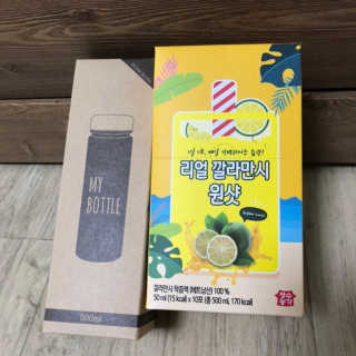 장수농가 리얼깔라만시 원샷 50ml 10팩+보틀 — 5점을 준 리뷰어가 2019년 5월 올린 사용 사진