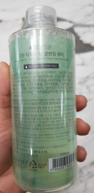 (주)에네스티 그린 티트리 딥 클렌징 워터 300ml — 5점을 준 리뷰어가 2019년 10월 올린 사용 사진
