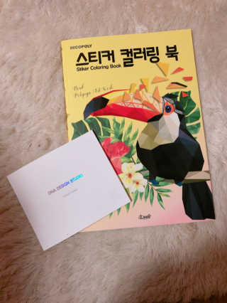 DNA디자인스튜디오 데코폴리 스티커 컬러링 북 — 3.5점을 준 리뷰어가 2019년 4월 올린 사용 사진
