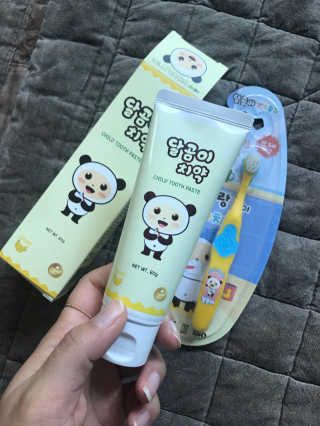 달곰이 어린이 치약+어린이 칫솔 SET — 5점을 준 리뷰어가 2018년 1월 올린 사용 사진