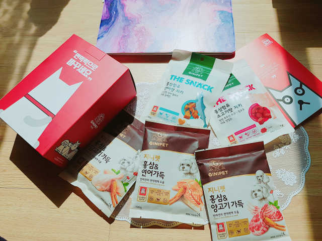 지니펫 가득가득패키지_사료와 간식 set 리뷰 사진