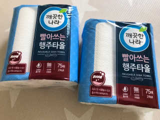 깨끗한나라 빨아쓰는 행주타올 — 4.5점을 준 리뷰어가 2019년 3월 올린 사용 사진