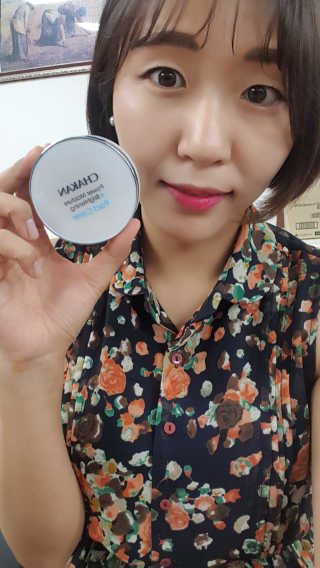 착한팩토리 광채 수분쿠션팩트 커버 — 5점을 준 리뷰어가 2018년 7월 올린 사용 사진