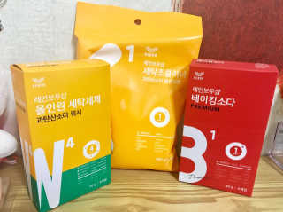 레인보우샵 올인원세탁세제,베이킹소다 스틱포6개입+세탁조클리너 — 4점을 준 리뷰어가 2018년 3월 올린 사용 사진