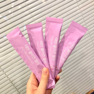 네츄럴굿띵스 태반 콜라겐 젤리 15포 — 4.5점을 준 리뷰어가 2019년 6월 올린 사용 사진