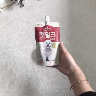 [빙그레] 에버그로 생유산균 1봉（10포입）+펫밀크2팩 — 4.5점을 준 리뷰어가 2019년 5월 올린 사용 사진