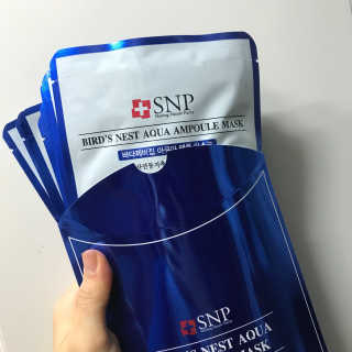 SNP 바다제비집 아쿠아 앰플 마스크 — 4.5점을 준 리뷰어가 2018년 3월 올린 사용 사진