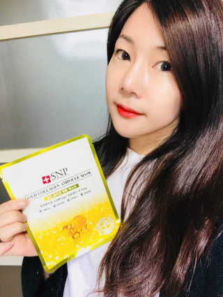 SNP 앰플마스크 3종_콜라겐, 마유, 흑진주 — 5점을 준 리뷰어가 2018년 4월 올린 사용 사진