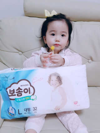 보솜이 리얼코튼 팬티형 — 5점을 준 리뷰어가 2019년 3월 올린 사용 사진