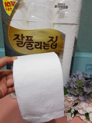 잘풀리는집 부드러운 모이스처 3겹 화장지 30롤 — 5점을 준 리뷰어가 2019년 5월 올린 사용 사진