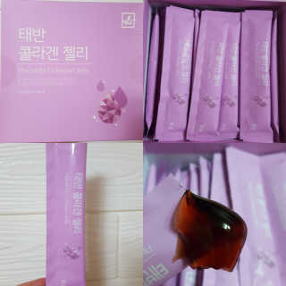 네츄럴굿띵스 태반 콜라겐 젤리 15포 — 5점을 준 리뷰어가 2018년 11월 올린 사용 사진