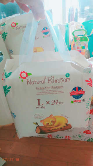 네추럴블라썸 NATURAL BLOSSOM 슈퍼 얇은 바지 기저귀 — 4점을 준 리뷰어가 2018년 12월 올린 사용 사진