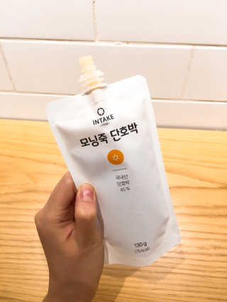 인테이크 모닝죽 (단호박/고구마/단팥/검은콩/귀리) — 5점을 준 리뷰어가 2017년 8월 올린 사용 사진