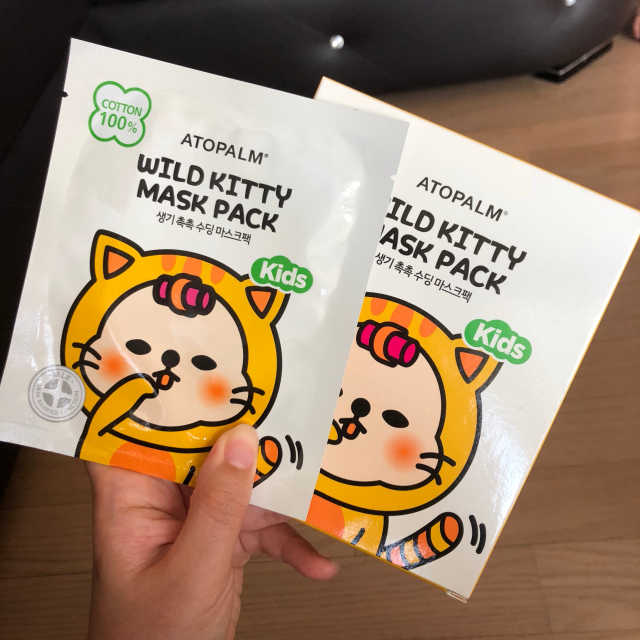 아토팜 키즈 와일드 키티 마스크팩 리뷰 사진