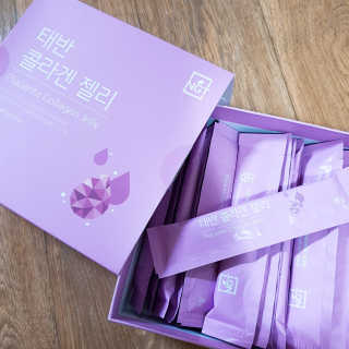 네츄럴굿띵스 태반 콜라겐 젤리 15포 — 5점을 준 리뷰어가 2018년 11월 올린 사용 사진