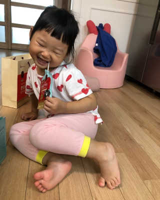 한삼근 블랙라벨 CJ헬스케어 한삼근 키즈 면역대장 2단계 — 5점을 준 리뷰어가 2019년 10월 올린 사용 사진