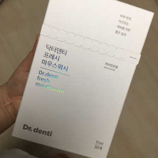 Dr.denti 닥터덴티 프레시 마우스워시 (30ea) — 5점을 준 리뷰어가 2017년 10월 올린 사용 사진
