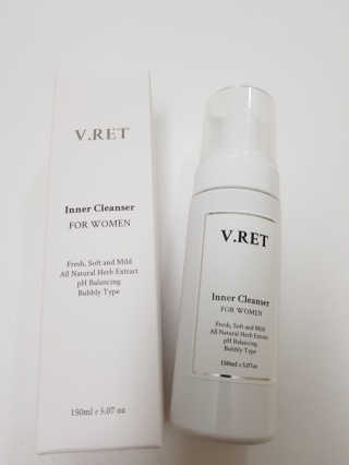V.RET 브이렛 여성청결제 — 5점을 준 리뷰어가 2018년 7월 올린 사용 사진