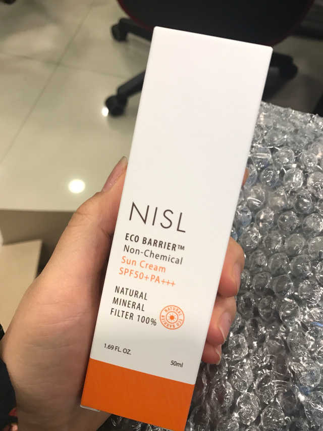니슬 에코 베리어 논 케미컬 선크림 리뷰 사진