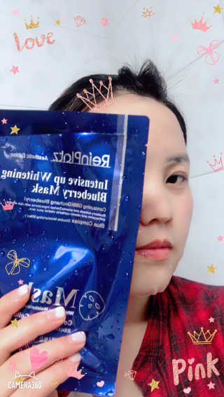 라인플라츠 인텐시브 업 화이트닝 블루베리 마스크 — 4.5점을 준 리뷰어가 2019년 2월 올린 사용 사진