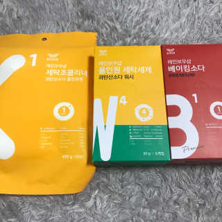 레인보우샵 올인원세탁세제,베이킹소다 스틱포6개입+세탁조클리너 — 5점을 준 리뷰어가 2018년 3월 올린 사용 사진