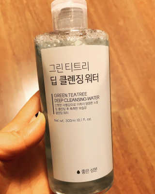 (주)에네스티 그린 티트리 딥 클렌징 워터 300ml — 5점을 준 리뷰어가 2019년 11월 올린 사용 사진