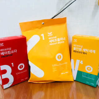 레인보우샵 올인원세탁세제,베이킹소다 스틱포6개입+세탁조클리너 — 3점을 준 리뷰어가 2018년 4월 올린 사용 사진