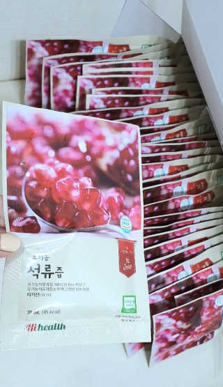 [하이헬스] 정말 진하고 맛있는 유기농 석류즙 30포 — 5점을 준 리뷰어가 2019년 11월 올린 사용 사진