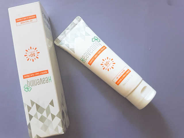 헤브닝 퍼펙트 데일리 선크림 70ml 리뷰 사진