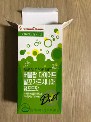 비타민하우스 버블팝 다이어트 발포가르시니아 청포도/복숭아 — 4.17점을 준 리뷰어가 2017년 5월 올린 사용 사진