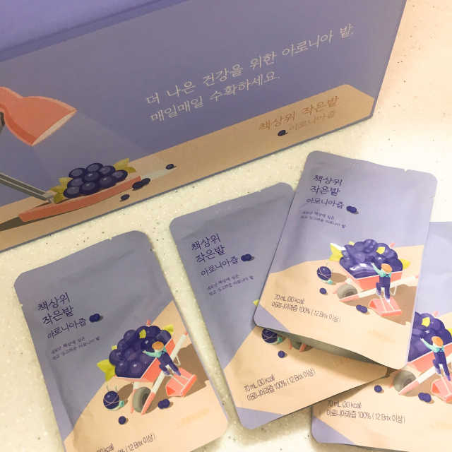 책상위 작은밭 아로니아즙 리뷰 사진