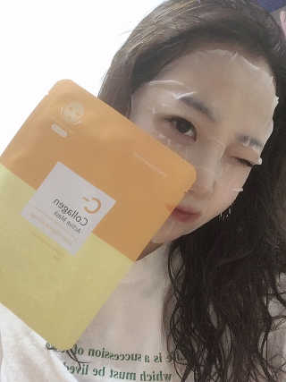 클리앳 콜라겐 액티브 마스크 10매 — 4점을 준 리뷰어가 2019년 7월 올린 사용 사진