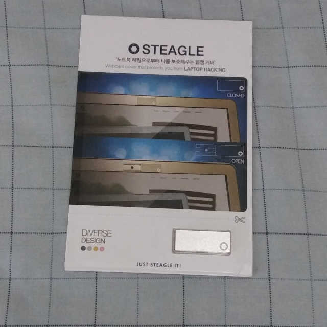 STEAGLE 검정색과 은색 웹캠 덮개 리뷰 사진