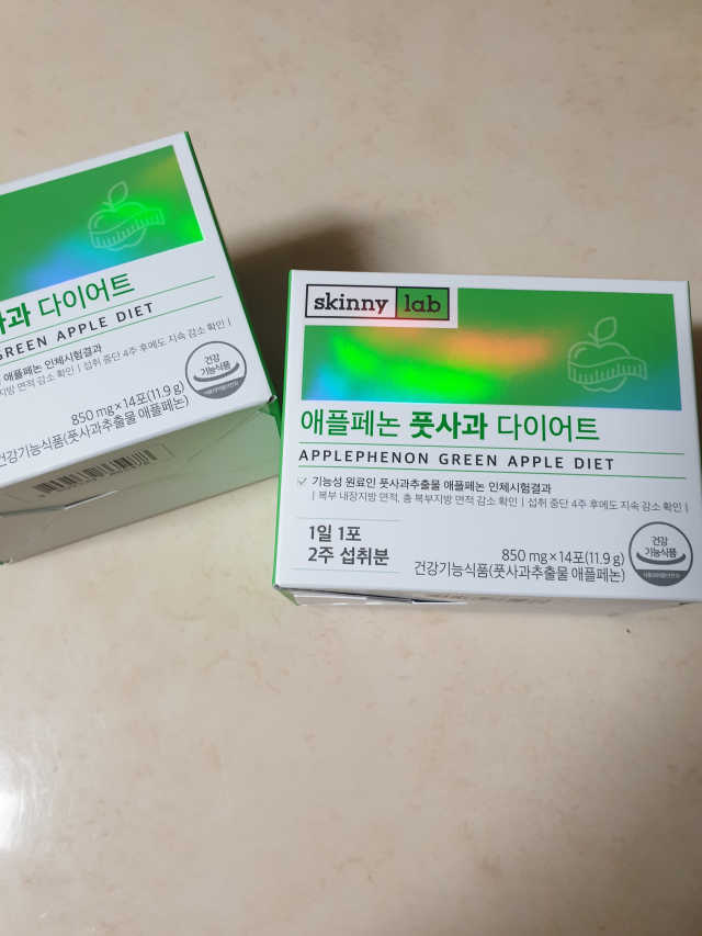 스키니랩 애플페논 풋사과 다이어트 리뷰 사진