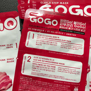 JUST GO GO 저스트 고고 클레이 투스텝 마스크 — 5점을 준 리뷰어가 2018년 8월 올린 사용 사진