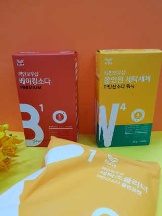 레인보우샵 올인원세탁세제,베이킹소다 스틱포6개입+세탁조클리너 — 5점을 준 리뷰어가 2018년 3월 올린 사용 사진