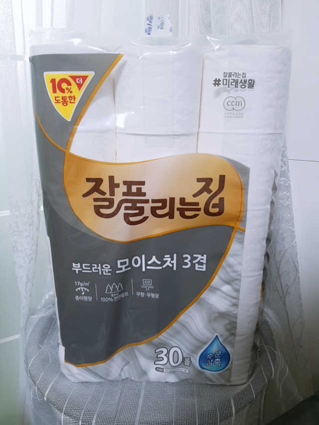 잘풀리는집 부드러운 모이스처 3겹 화장지 30롤 리뷰 사진