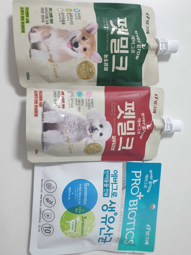 [빙그레] 에버그로 생유산균 1봉（10포입）+펫밀크2팩 리뷰 사진