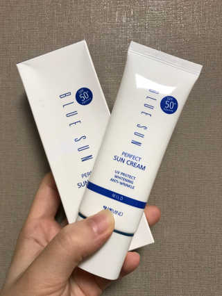 블루마인드 블루선 퍼펙트 선크림 [마일드] — 5점을 준 리뷰어가 2018년 7월 올린 사용 사진