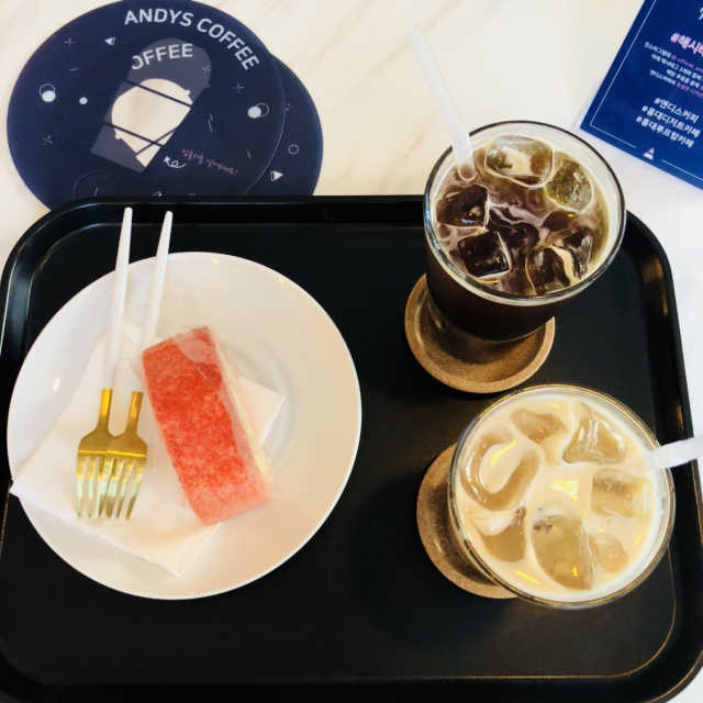 [앤디스커피] 음료2잔 + 디저트 set 리뷰 사진