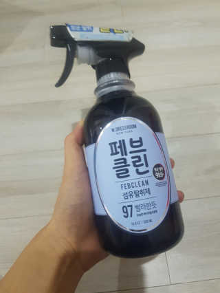 더블유드레스룸 페브클린 500ml — 5점을 준 리뷰어가 2018년 11월 올린 사용 사진