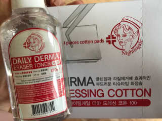 나이팅게일 광채토너130ml+더마 드레싱 코튼 100 SET — 3.67점을 준 리뷰어가 2018년 5월 올린 사용 사진