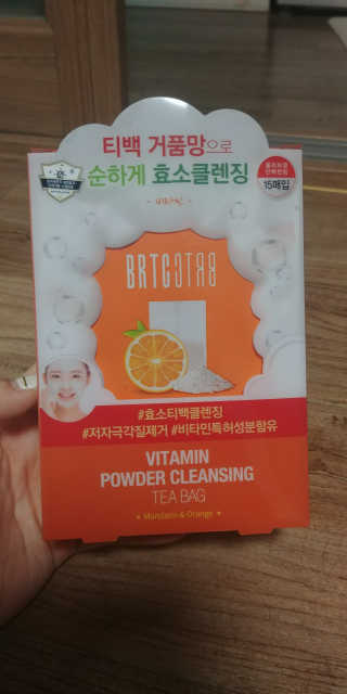 비알티씨 V10 파우더 클렌징 티백 2종 — 4점을 준 리뷰어가 2019년 3월 올린 사용 사진