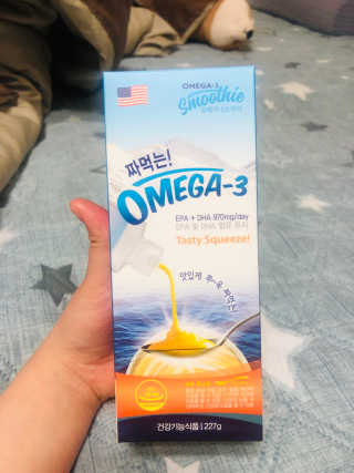 오메가-3스무디 [오메가스무디] 짜먹는 오메가3 DHA 임산부 어린이 — 4점을 준 리뷰어가 2019년 3월 올린 사용 사진