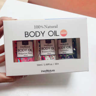 이네스네이쳐 천연 바디오일 미니 3종세트 50ml — 5점을 준 리뷰어가 2018년 6월 올린 사용 사진