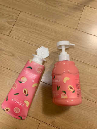 [후르디아] 복숭아 바디워시+바디에센스 세트 — 4점을 준 리뷰어가 2020년 3월 올린 사용 사진