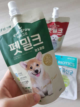 [빙그레] 에버그로 생유산균 1봉（10포입）+펫밀크2팩 — 4점을 준 리뷰어가 2019년 5월 올린 사용 사진