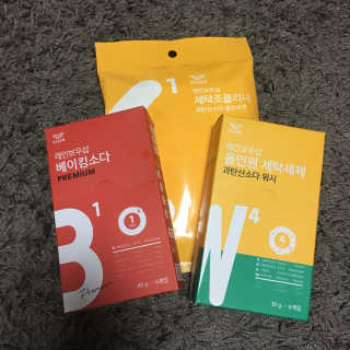 레인보우샵 올인원세탁세제,베이킹소다 스틱포6개입+세탁조클리너 — 3.83점을 준 리뷰어가 2018년 4월 올린 사용 사진