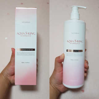 아쿠아큐링 아쿠아S링 퓨어리프레싱 헤어케어 500ml — 5점을 준 리뷰어가 2018년 7월 올린 사용 사진