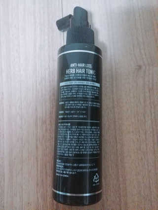 다슈코리아 다슈 데일리 안티 헤어로스 허브 헤어토닉 150ml — 4.5점을 준 리뷰어가 2019년 8월 올린 사용 사진